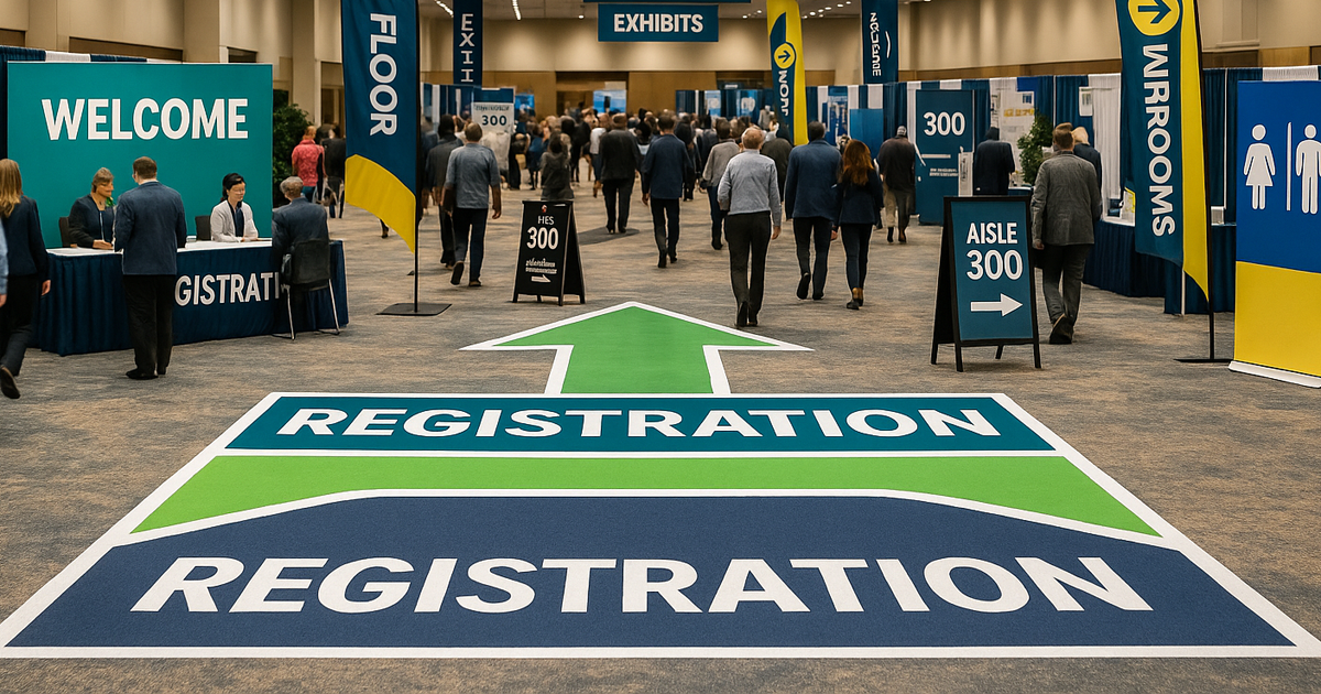 Large Event Directional Arrow Floor Graphic