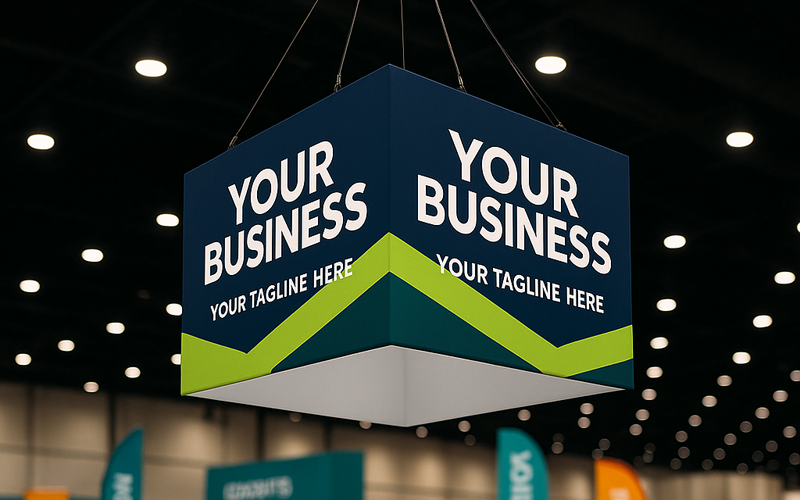 hanging display signage for events