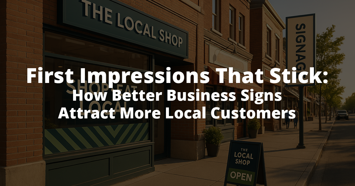 Creating Better Business Signs To Attract More Local Customers
